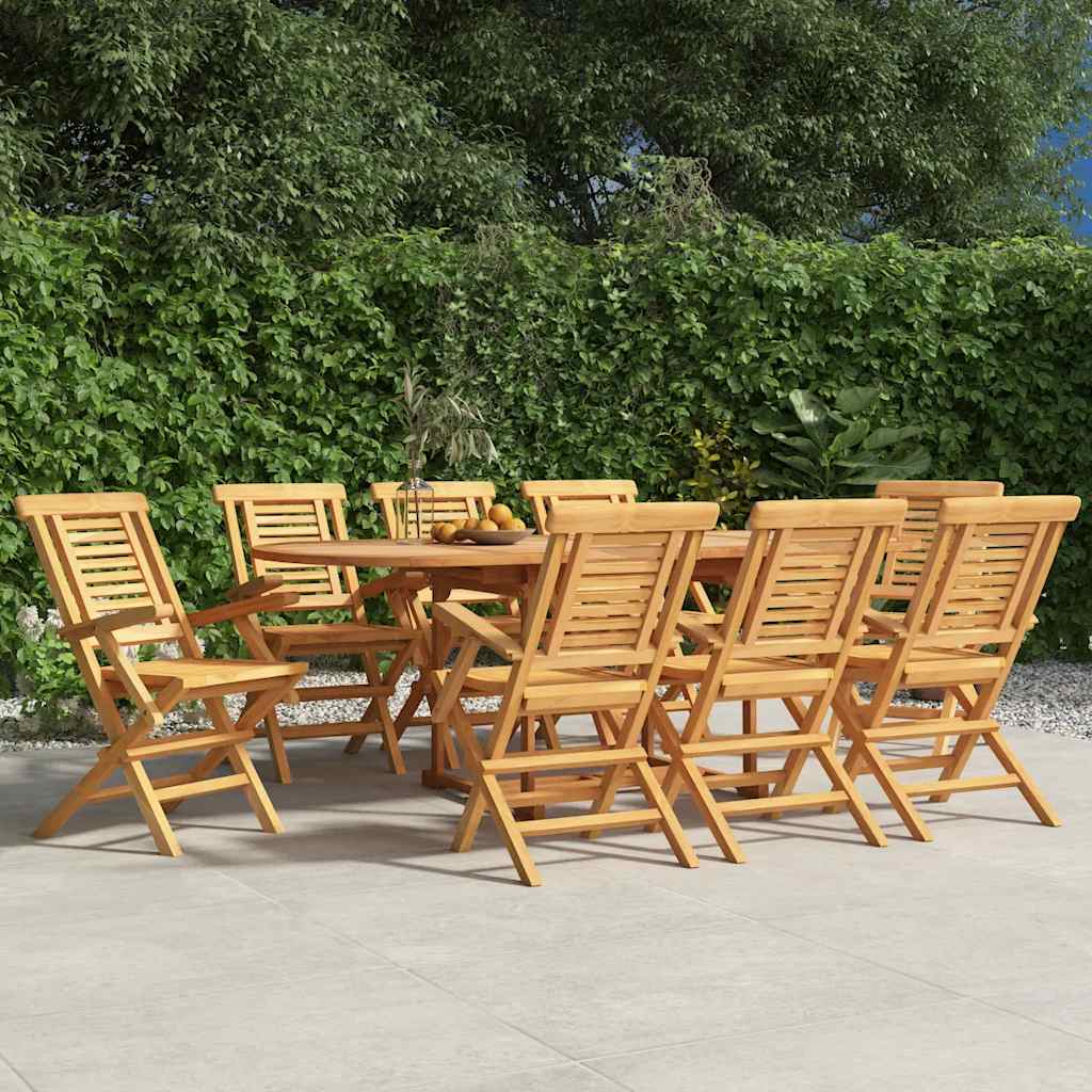 Sklopive vrtne stolice 8 kom 56x63x90 cm od masivne tikovine