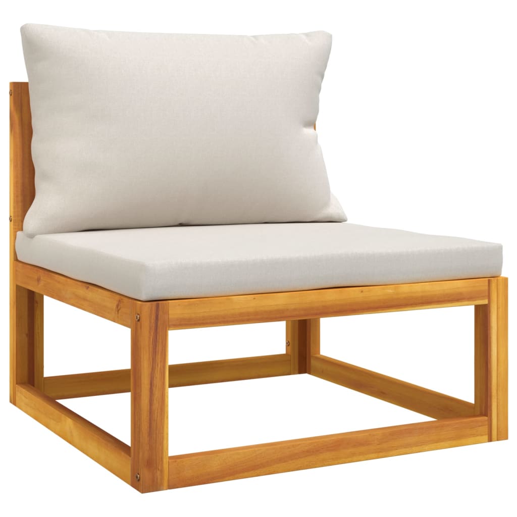 6-dijelna vrtna garnitura svjetlosivi jastuci od masivnog drva