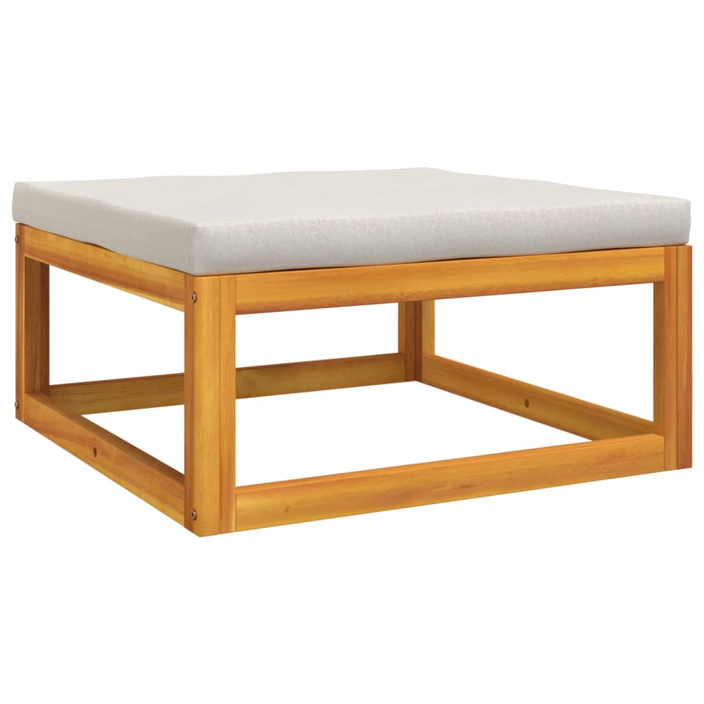 9-dijelna vrtna garnitura od masivnog drva svjetlosivi jastuci