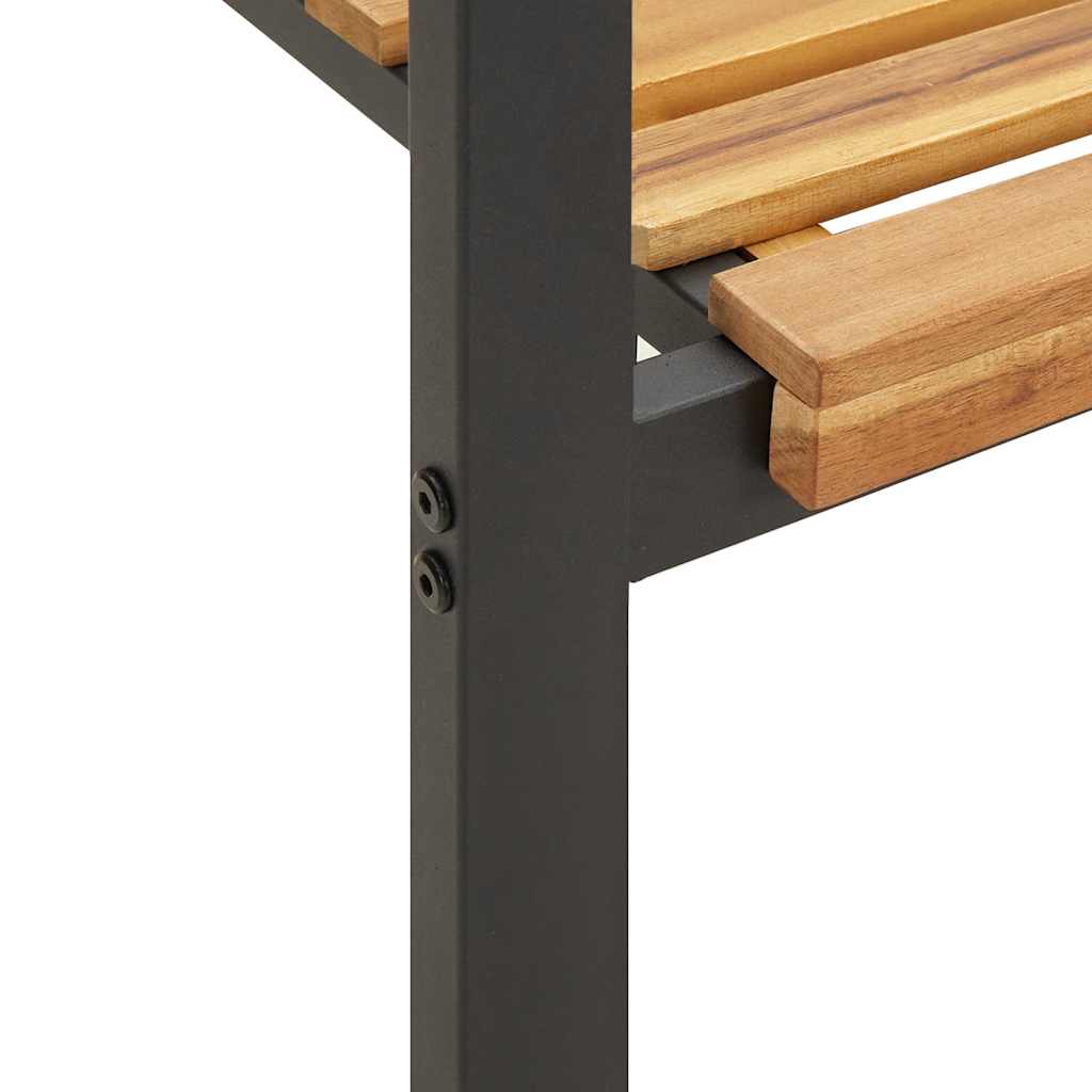 9-dijelni vrtni blagovaonski set od bagremovog drva i metala