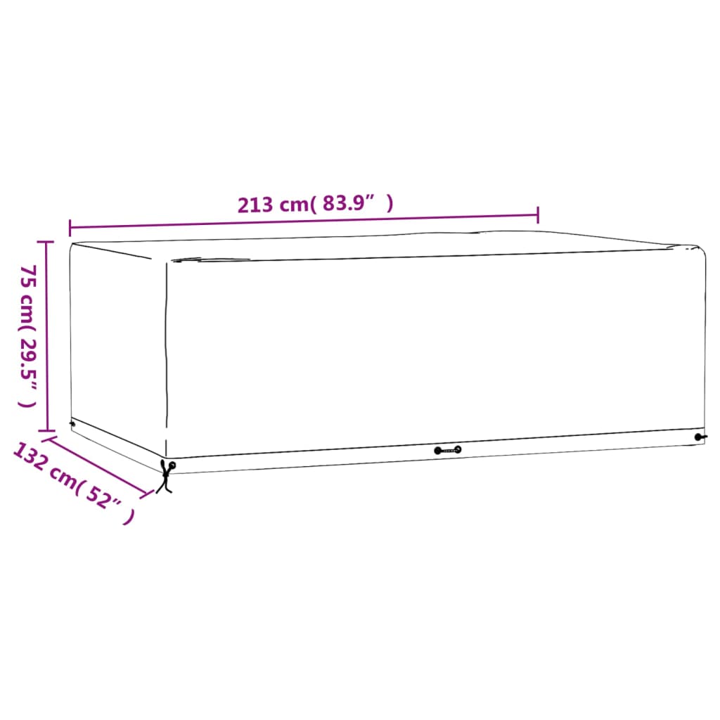 Navlake za vrtni namještaj 2 kom 213 x 132 x 75 cm pravokutne