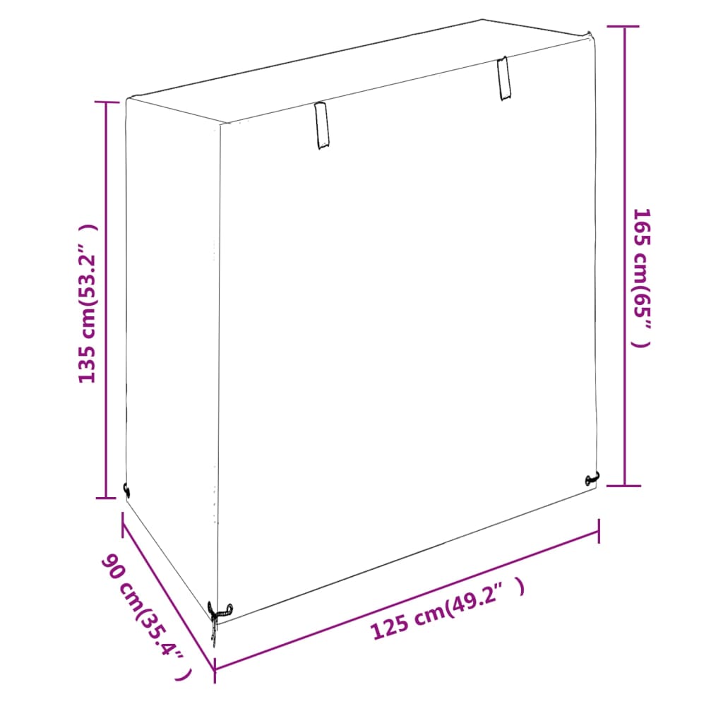 Navlake za ljuljačku 2 kom 8 ušica 125x90x135/165 cm polietilen