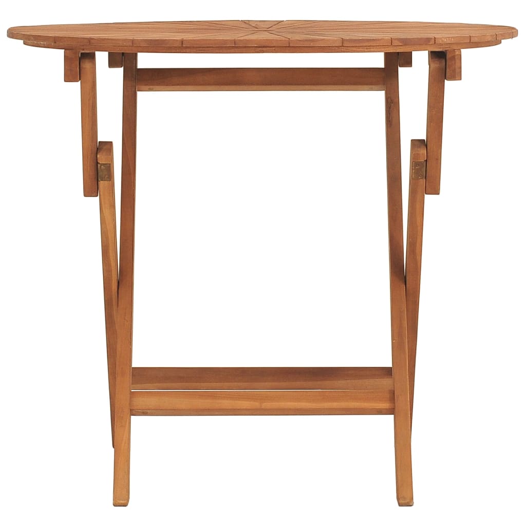 Sklopivi vrtni stol Ø 85 x 75 cm od masivne tikovine