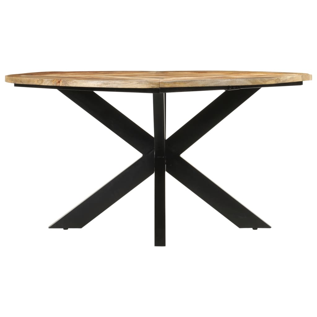 Blagovaonski stol Ø 150 x 76 cm masivno grubo drvo manga