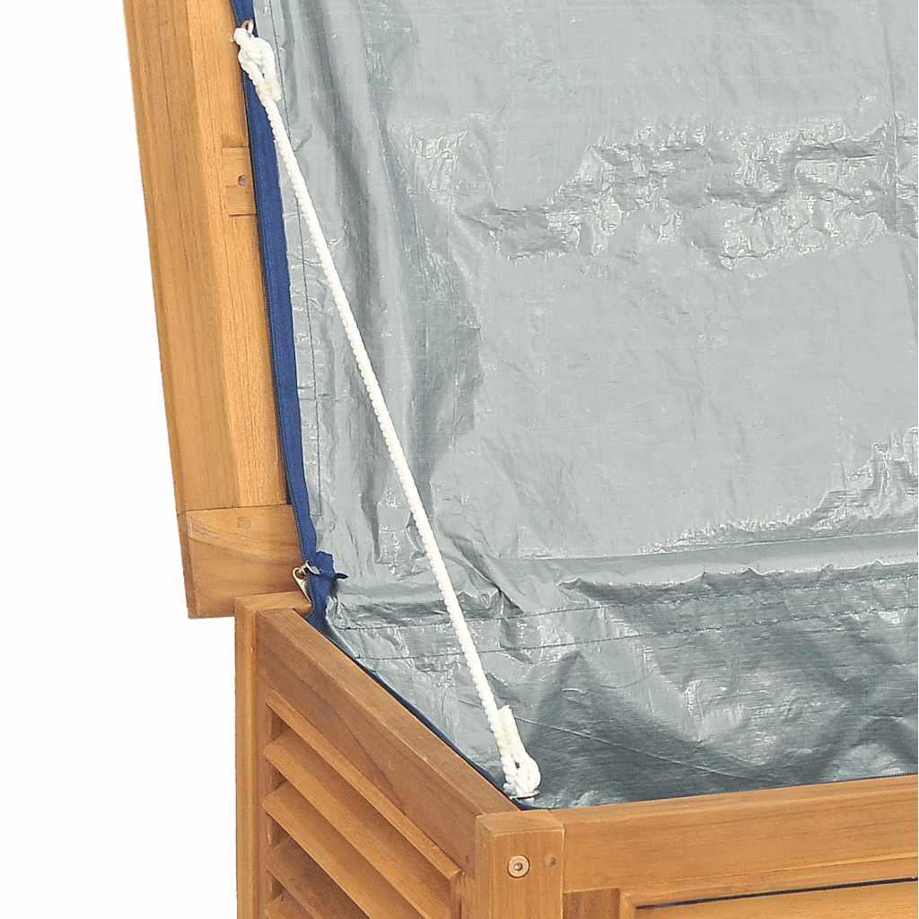 Vrtna kutija za pohranu s vrećom 175x50x55 cm masivna tikovina