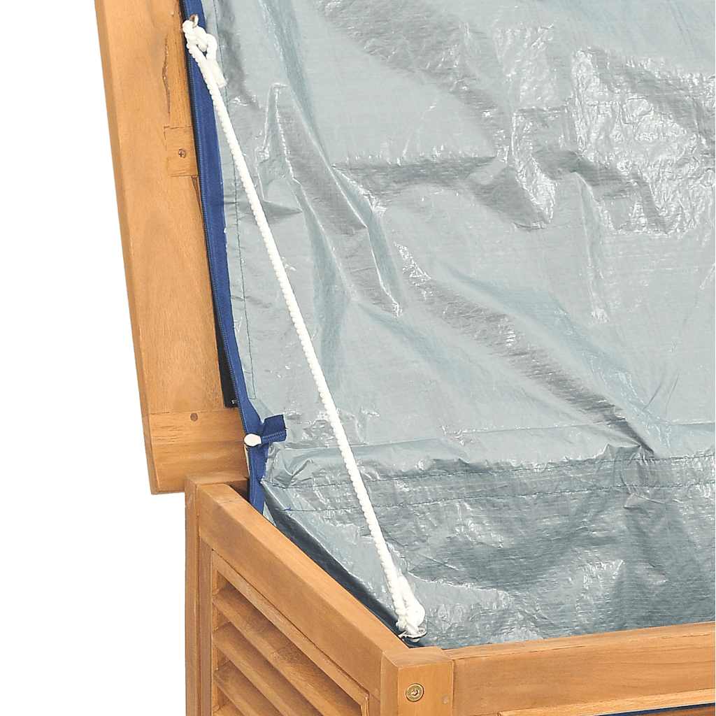 Vrtna kutija za pohranu s vrećom 200x50x55 cm masivna tikovina