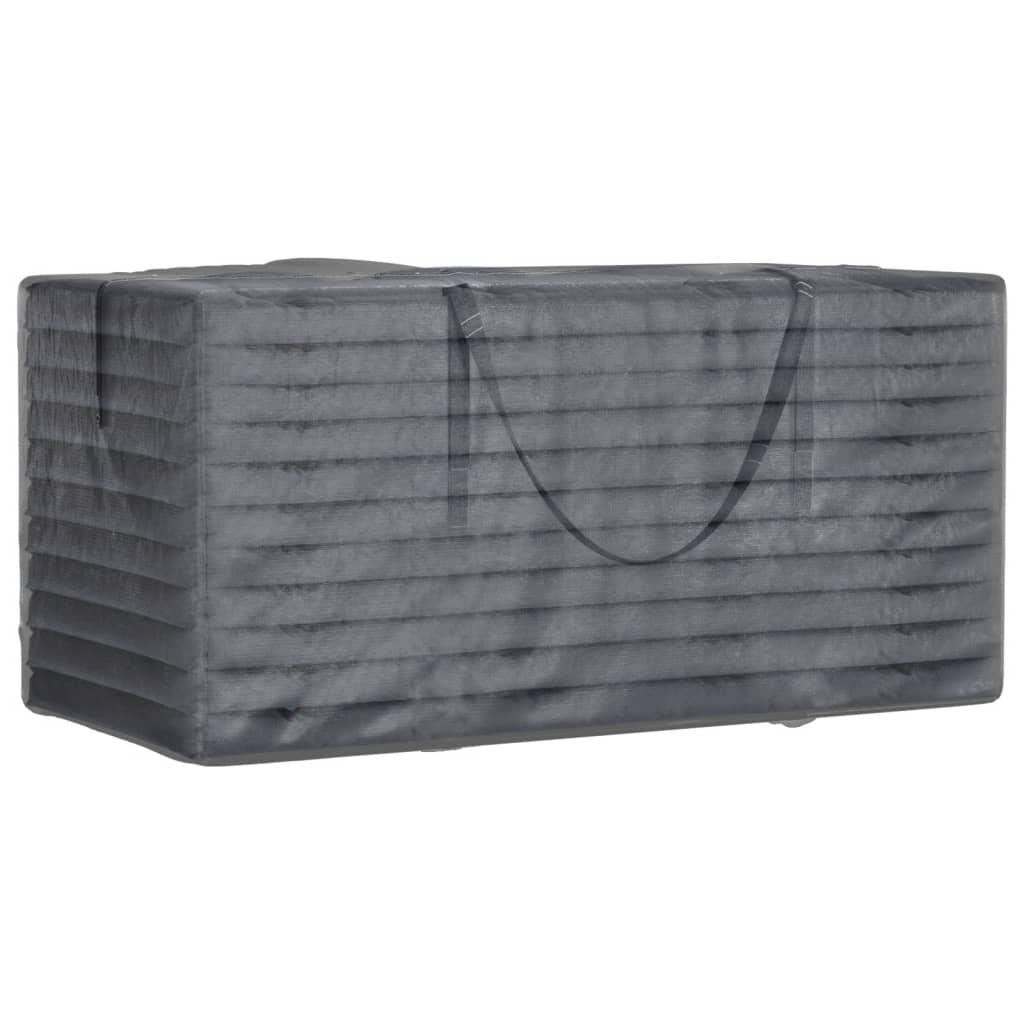 Vreća za pohranu vrtnih jastuka crna 150x75x75 cm polietilen