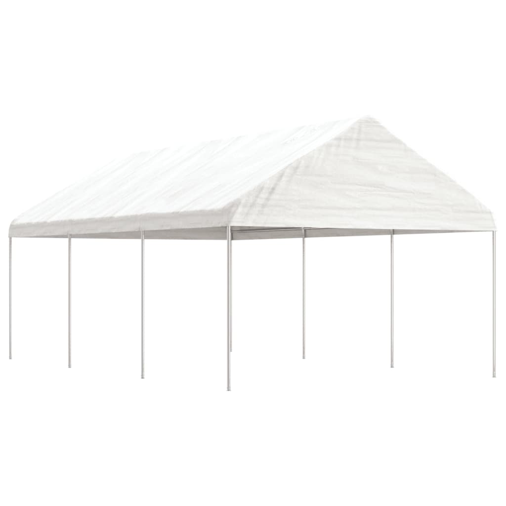 Sjenica s krovom bijela 6,69 x 4,08 x 3,22 m polietilen