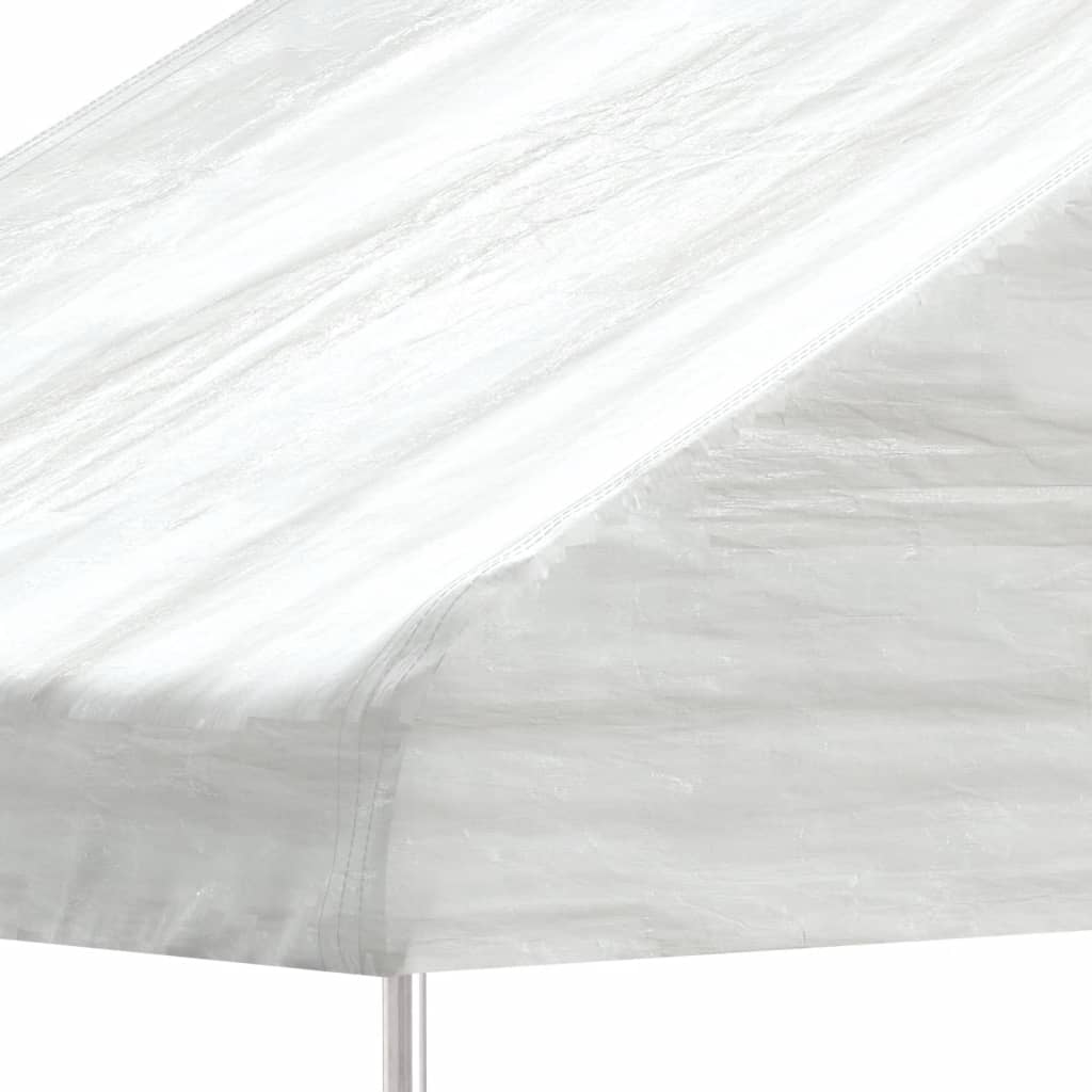 Sjenica s krovom bijela 13,38 x 4,08 x 3,22 m polietilen