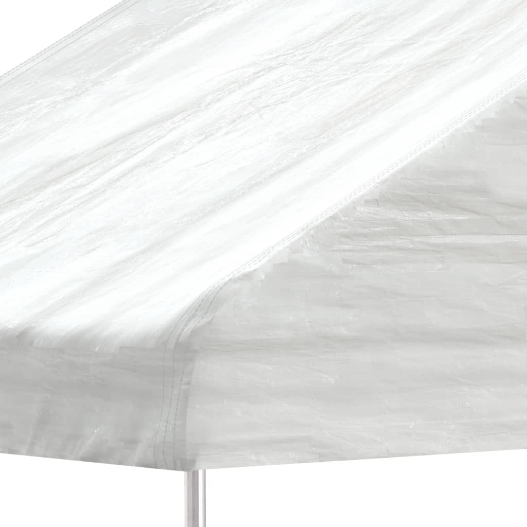 Sjenica s krovom bijela 17,84 x 4,08 x 3,22 m polietilen