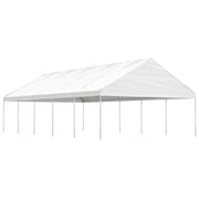 Sjenica s krovom bijela 11,15 x 5,88 x 3,75 m polietilen