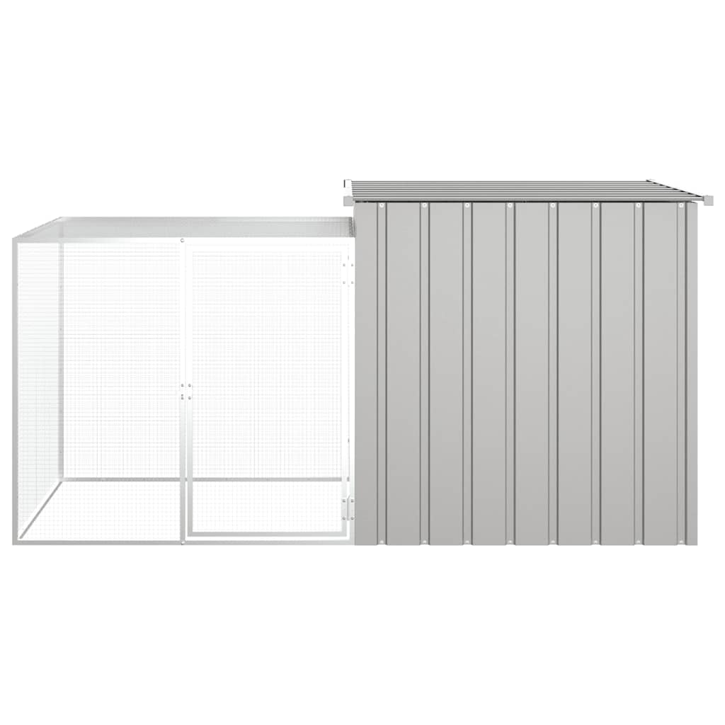 Kavez za zečeve sivi 200 x 91 x 100 cm od pocinčanog čelika