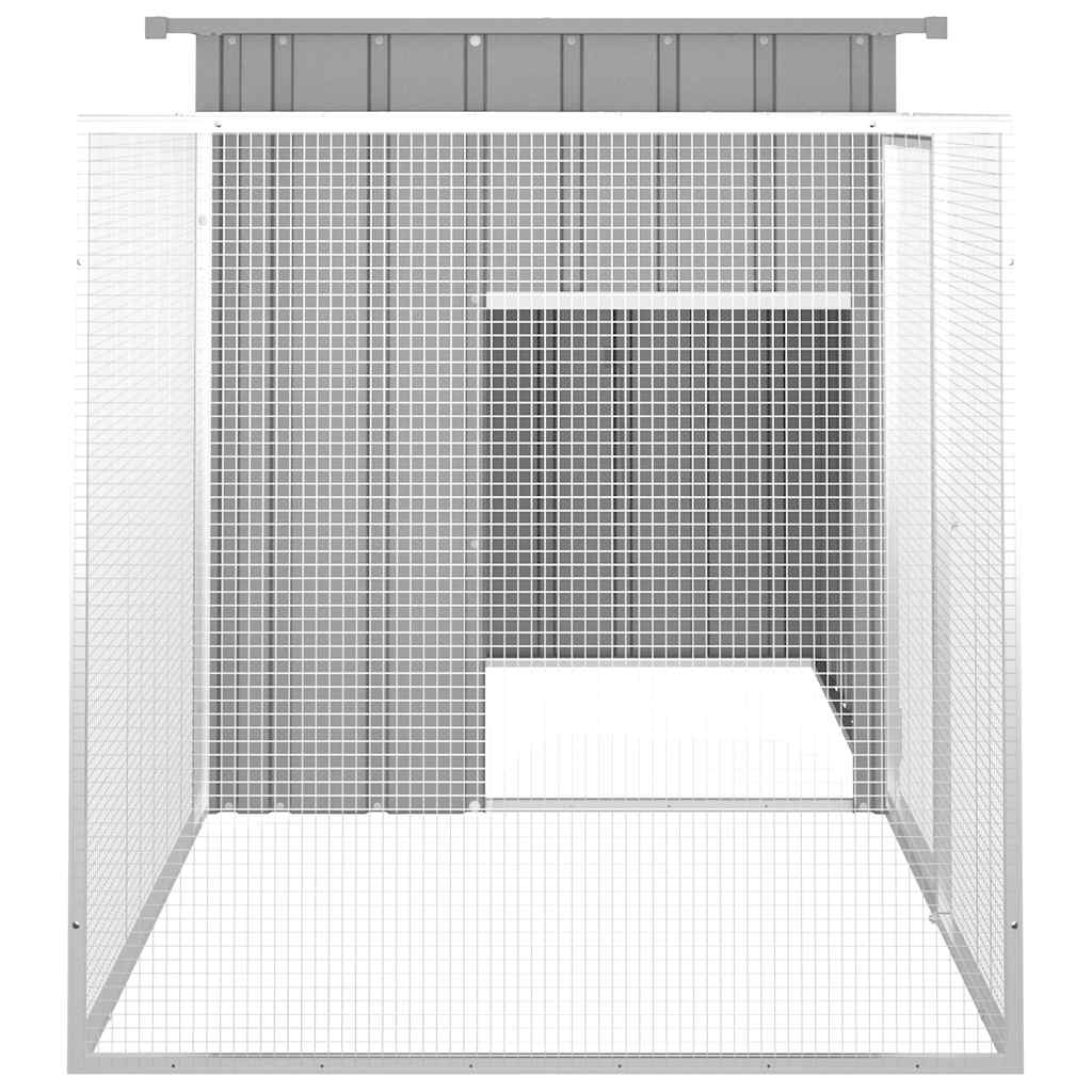 Kavez za zečeve sivi 200 x 91 x 100 cm od pocinčanog čelika