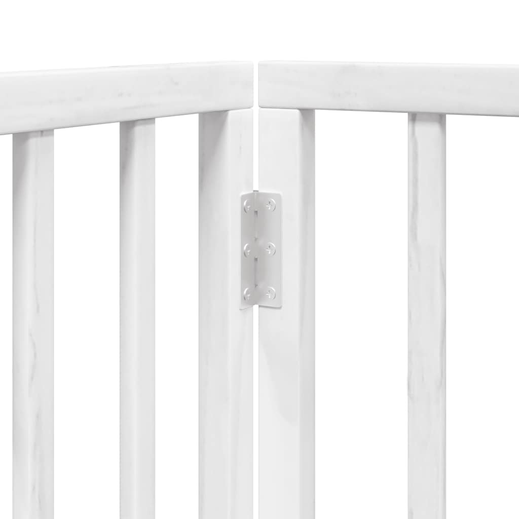 Vrata za pse s vratašcima 8 panela sklopiva 640 cm drvo topole
