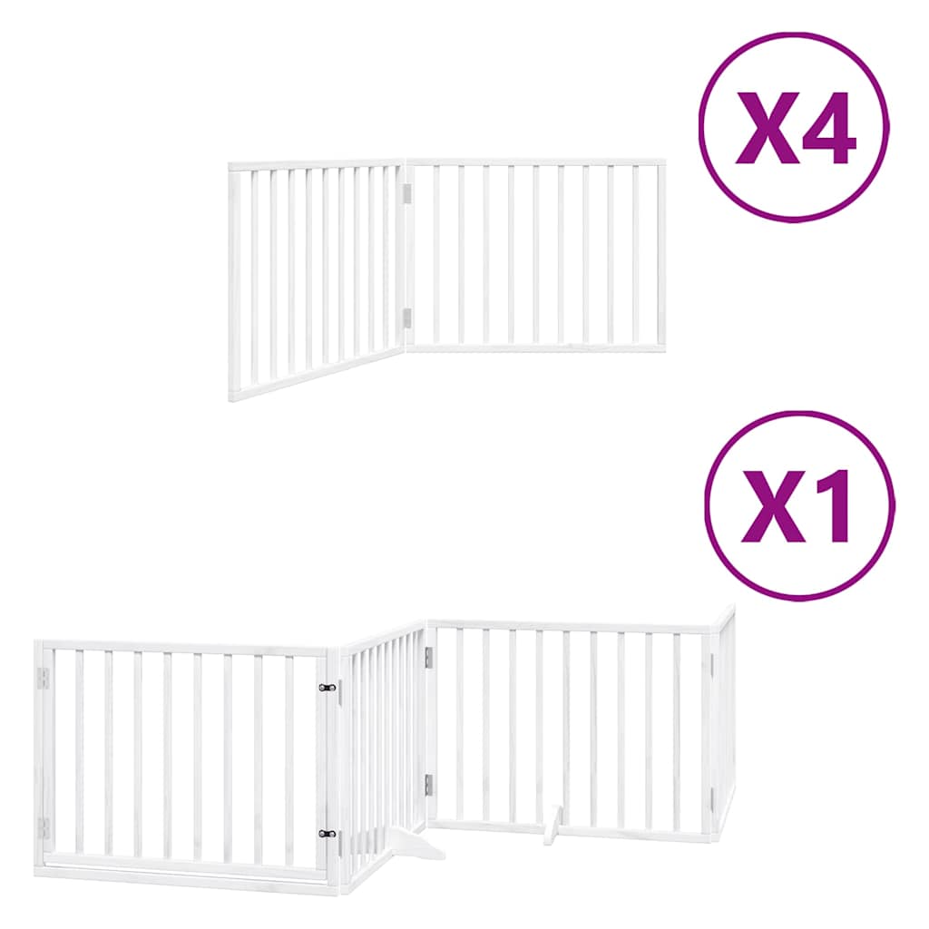 Vrata za pse s vratašcima 12 panela sklopiva 960 cm drvo topole