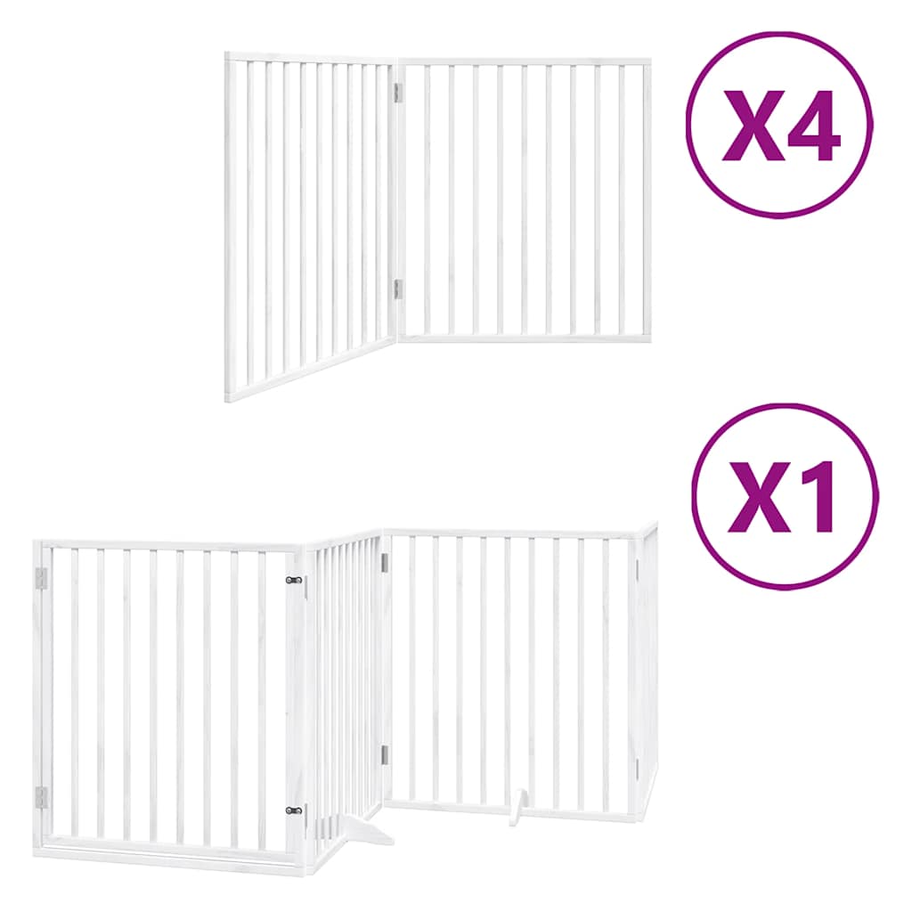 Vrata za pse s vratašcima 12 panela sklopiva 960 cm drvo topole