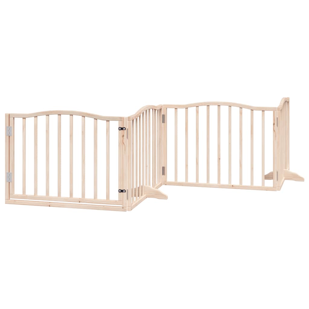 Vrata za pse s vratašcima 12 panela sklopiva 960 cm drvo topole