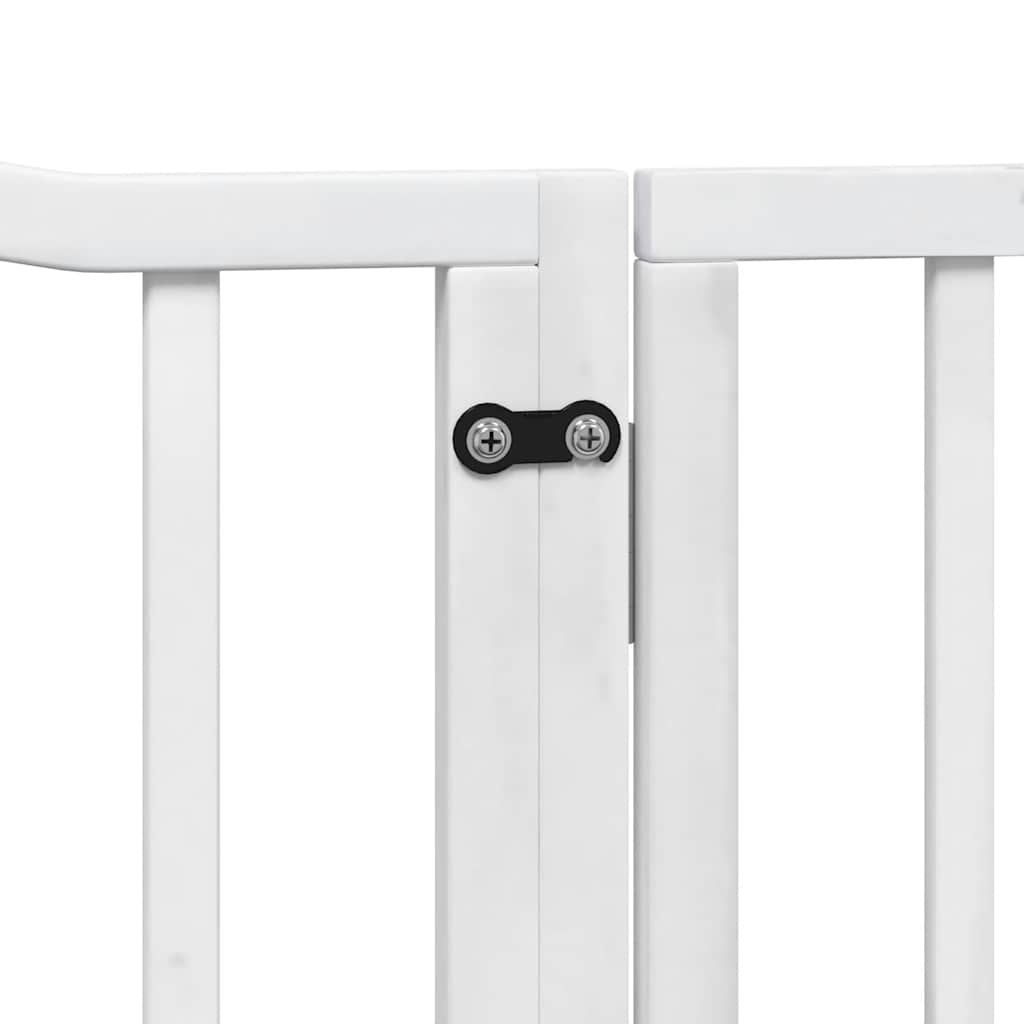 Vrata za pse s vratašcima 8 panela sklopiva 640 cm drvo topole