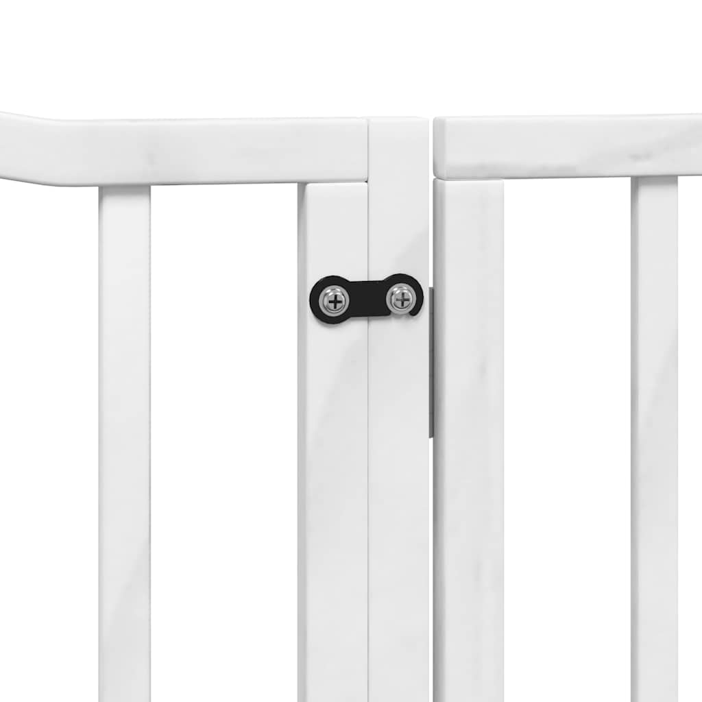 Vrata za pse s vratašcima 8 panela sklopiva 640 cm drvo topole