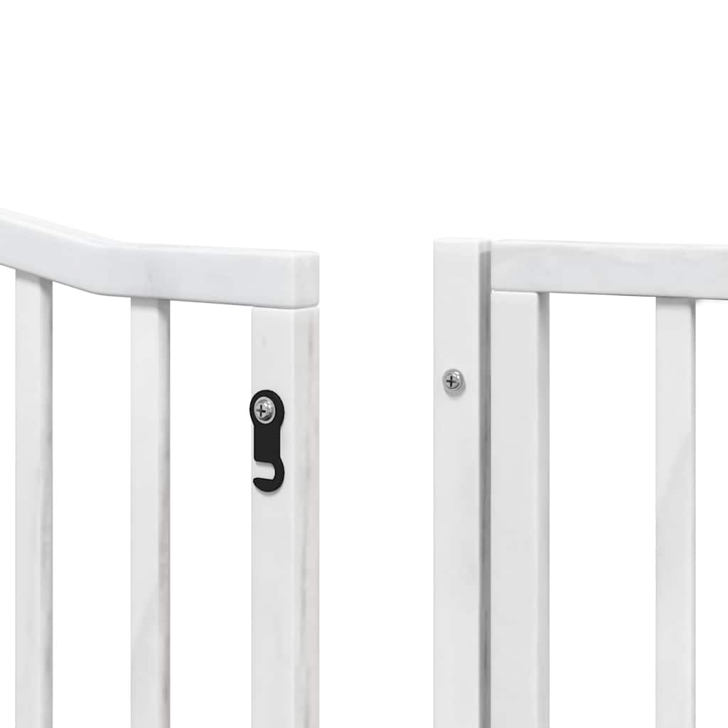Vrata za pse s vratašcima 8 panela sklopiva 640 cm drvo topole