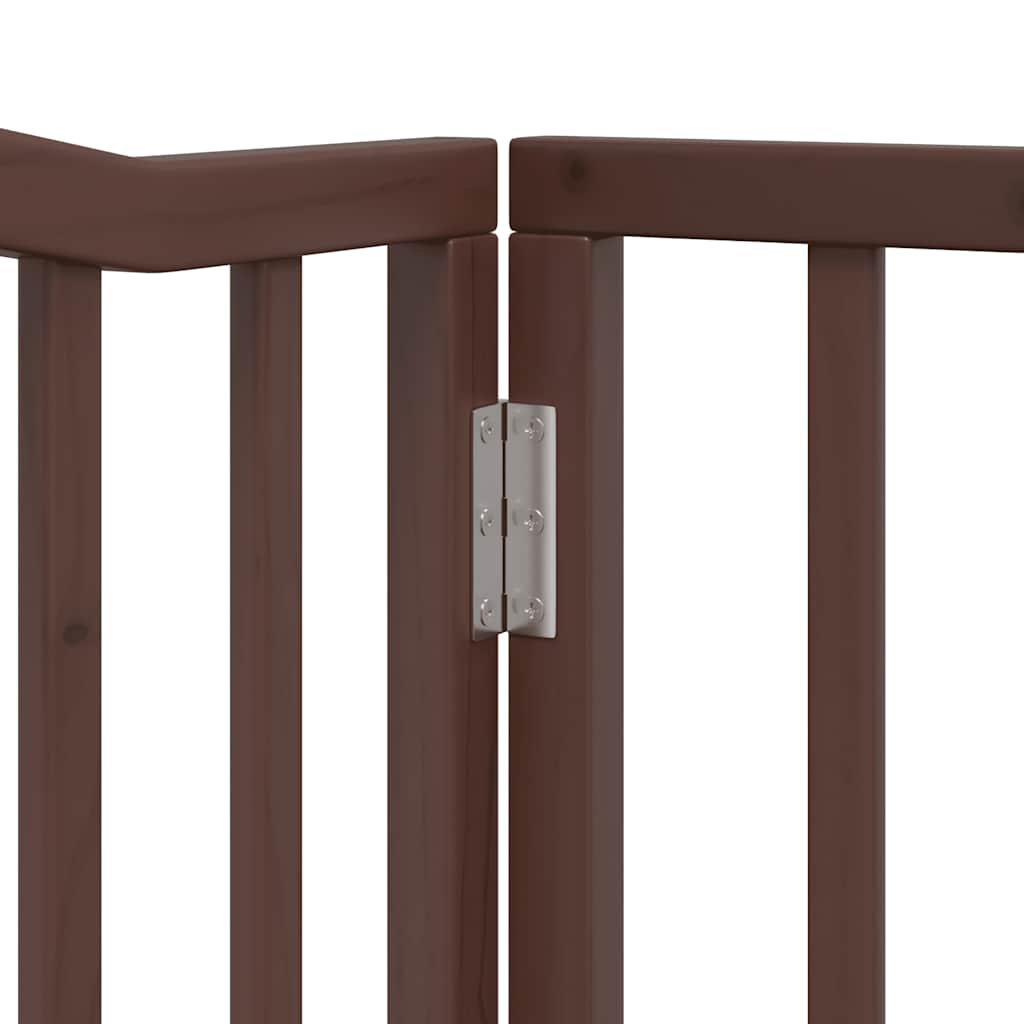 Vrata za pse s vratašcima 8 panela sklopiva 640 cm drvo topole