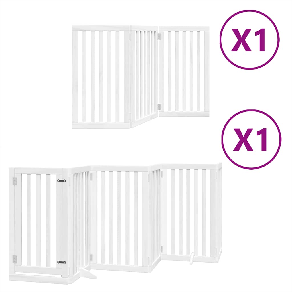 Vrata za pse s vratašcima 9 panela sklopiva 450 cm drvo topole