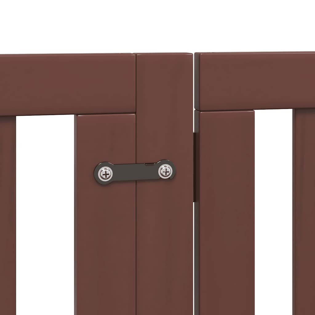 Vrata za pse s vratašcima 15 panela sklopiva 750 cm drvo topole