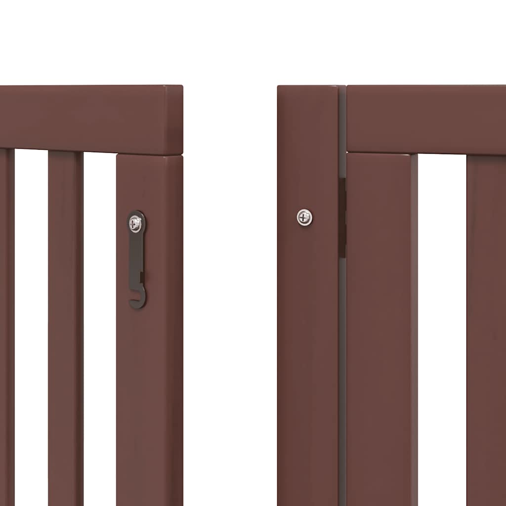Vrata za pse s vratašcima 15 panela sklopiva 750 cm drvo topole
