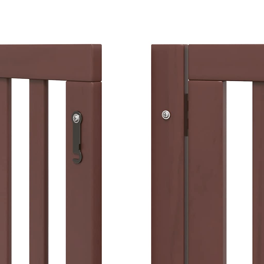 Vrata za pse s vratašcima 15 panela sklopiva 750 cm drvo topole