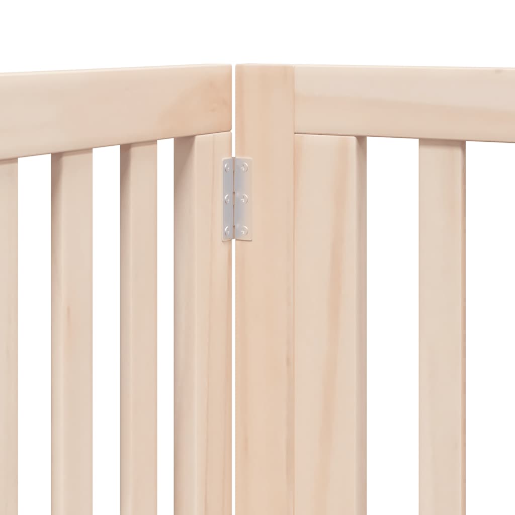 Vrata za pse s vratašcima 6 panela sklopiva 480 cm drvo topole