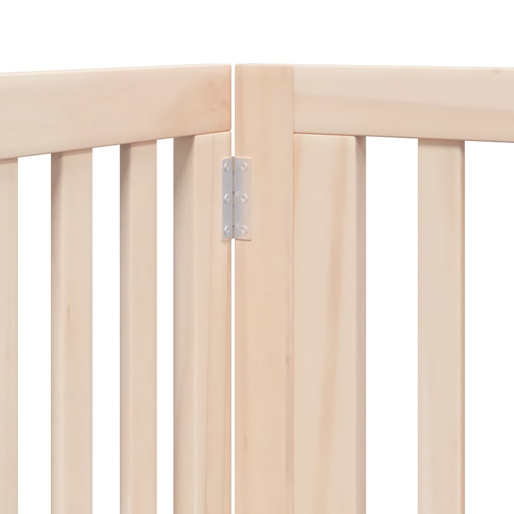 Vrata za pse s vratašcima 12 panela sklopiva 960 cm drvo topole