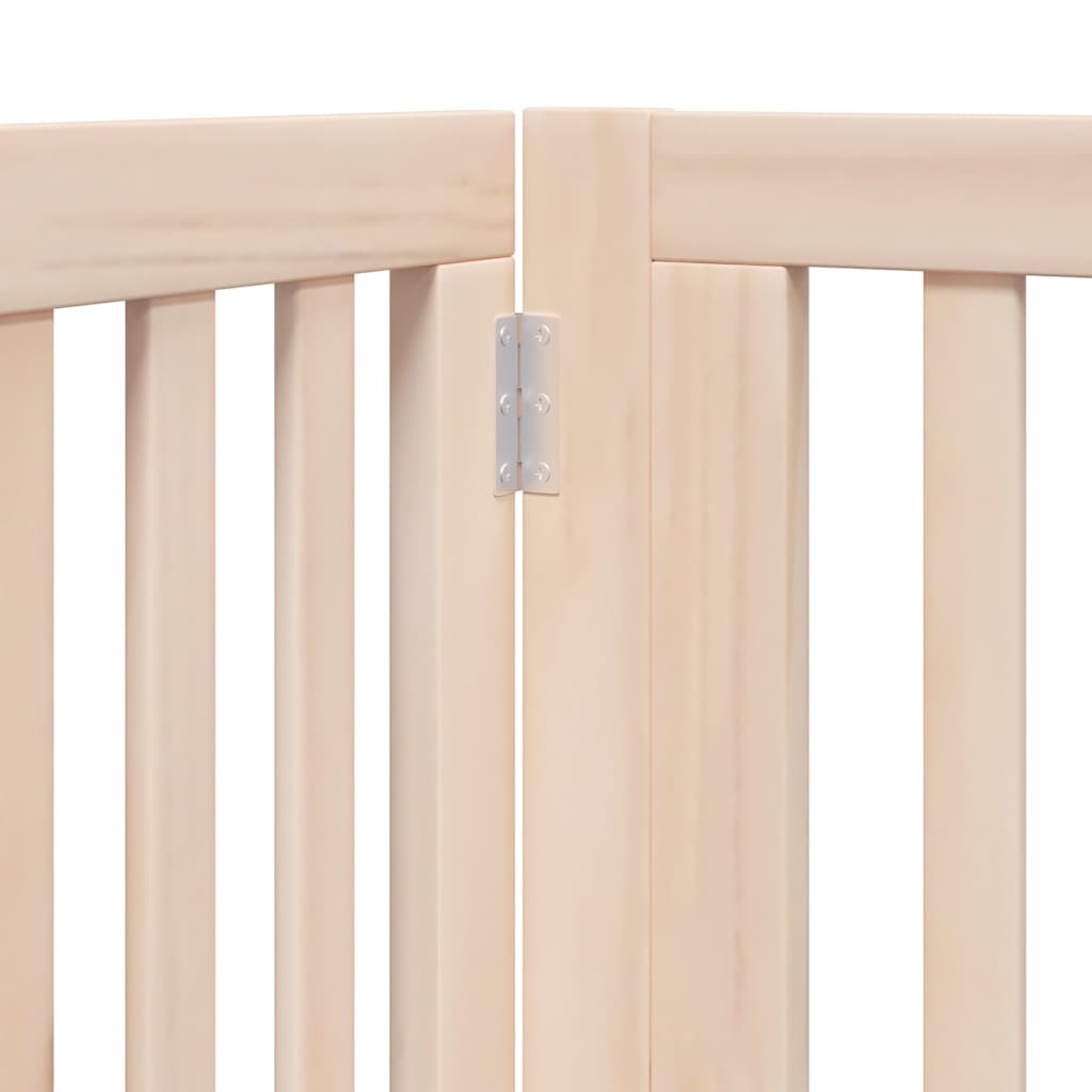Vrata za pse s vratašcima 6 panela sklopiva 480 cm drvo topole