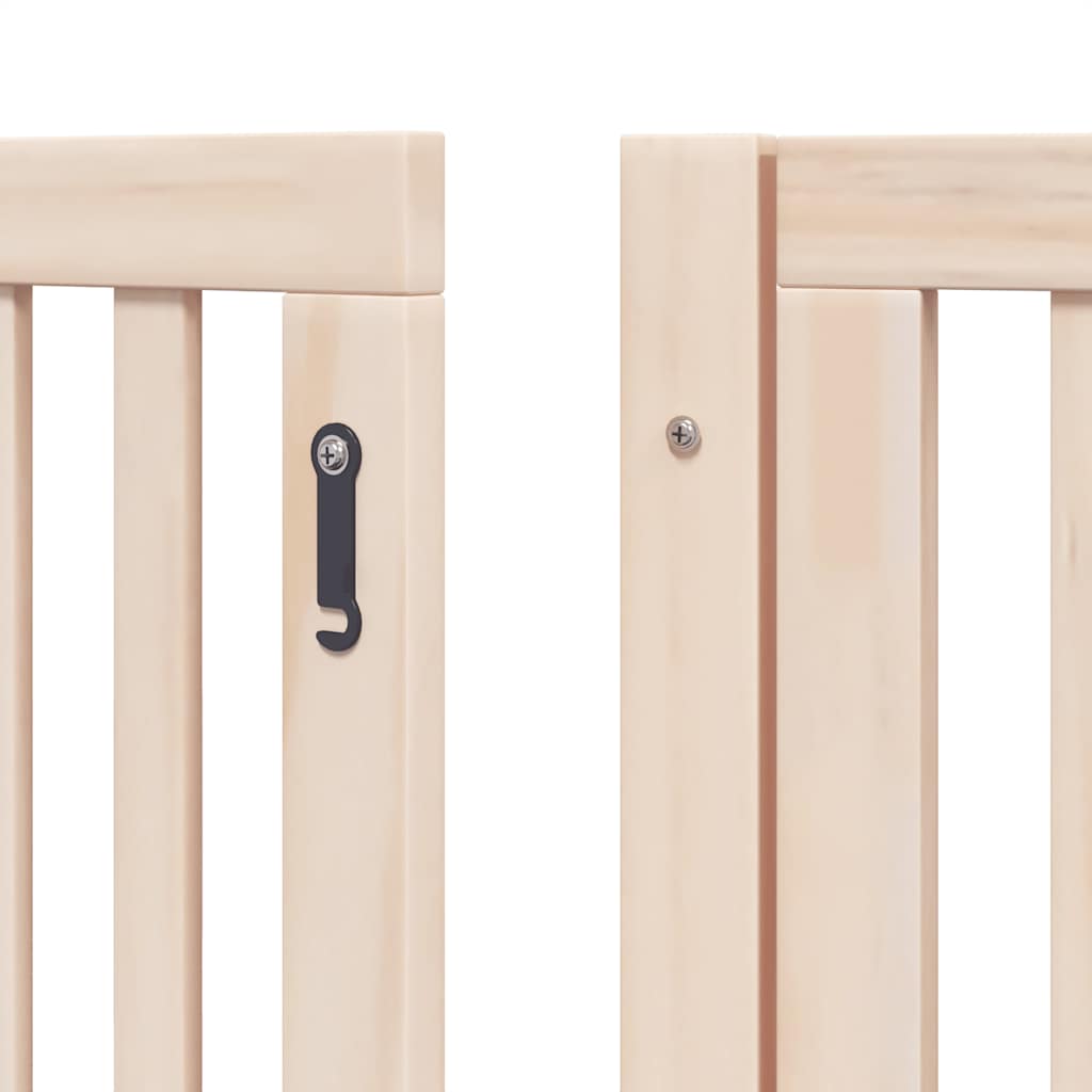 Vrata za pse s vratašcima 6 panela sklopiva 480 cm drvo topole
