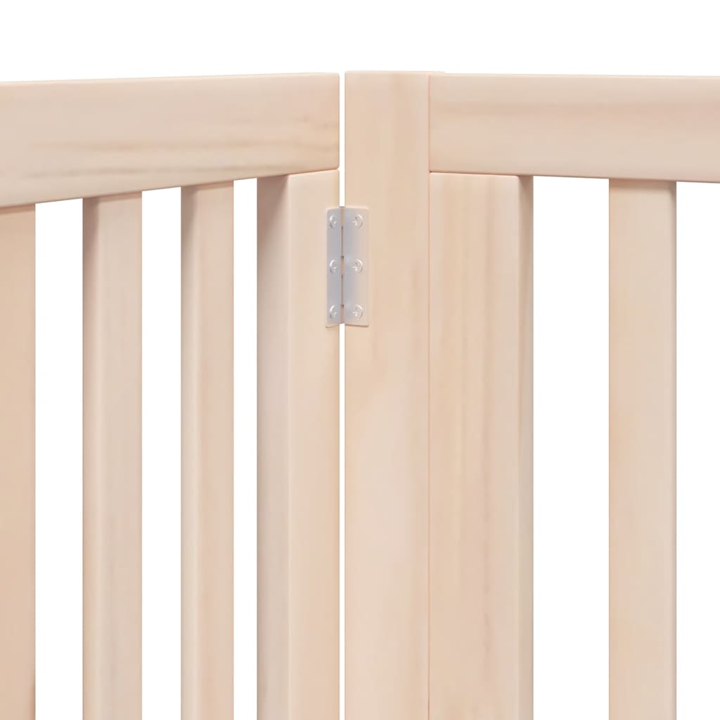 Vrata za pse s vratašcima 12 panela sklopiva 960 cm drvo topole