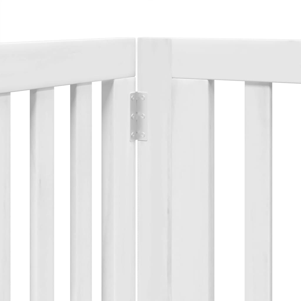 Vrata za pse s vratašcima 6 panela sklopiva 480 cm drvo topole