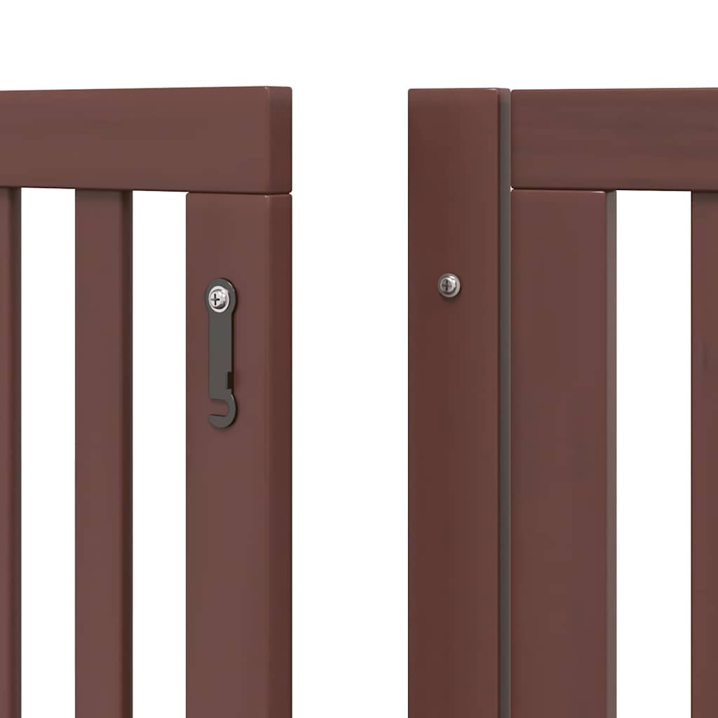 Vrata za pse s vratašcima 12 panela sklopiva 960 cm drvo topole
