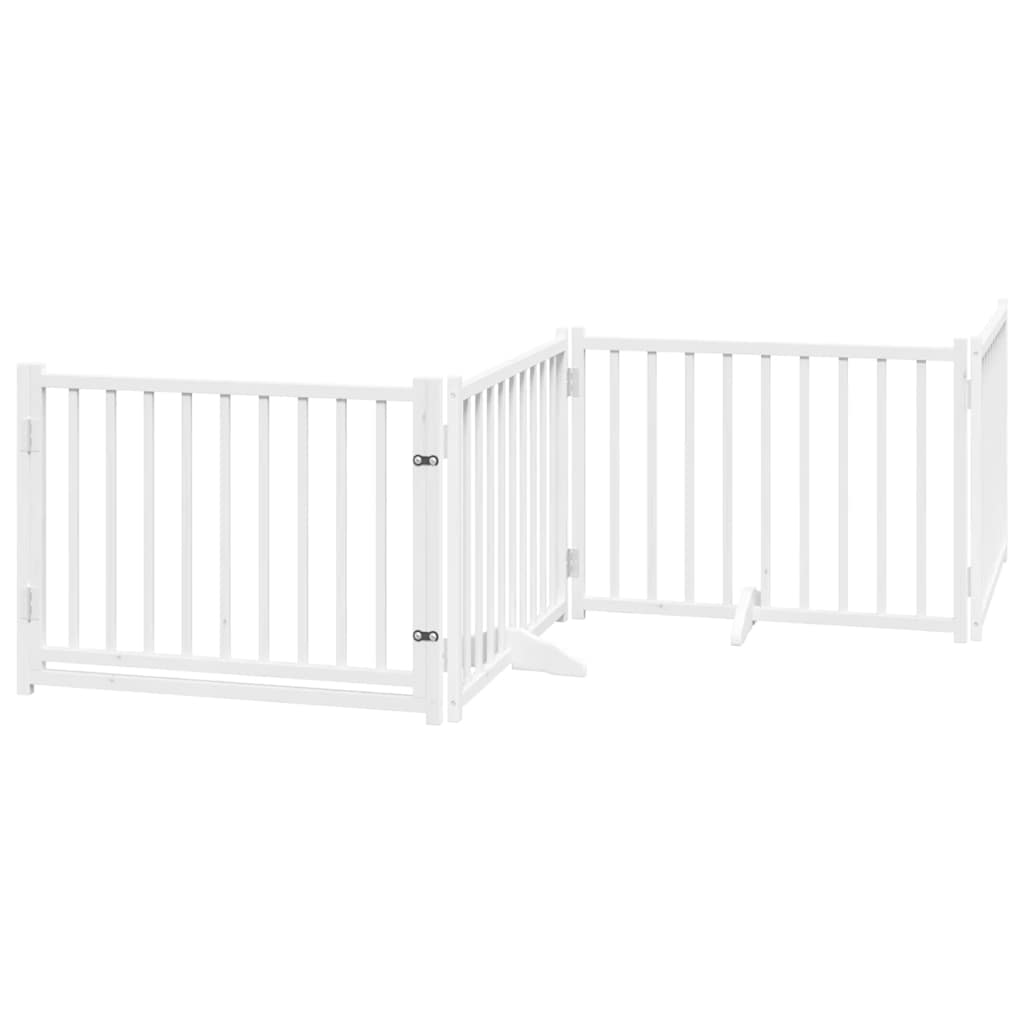 Vrata za pse s vratašcima 12 panela sklopiva 960 cm drvo topole