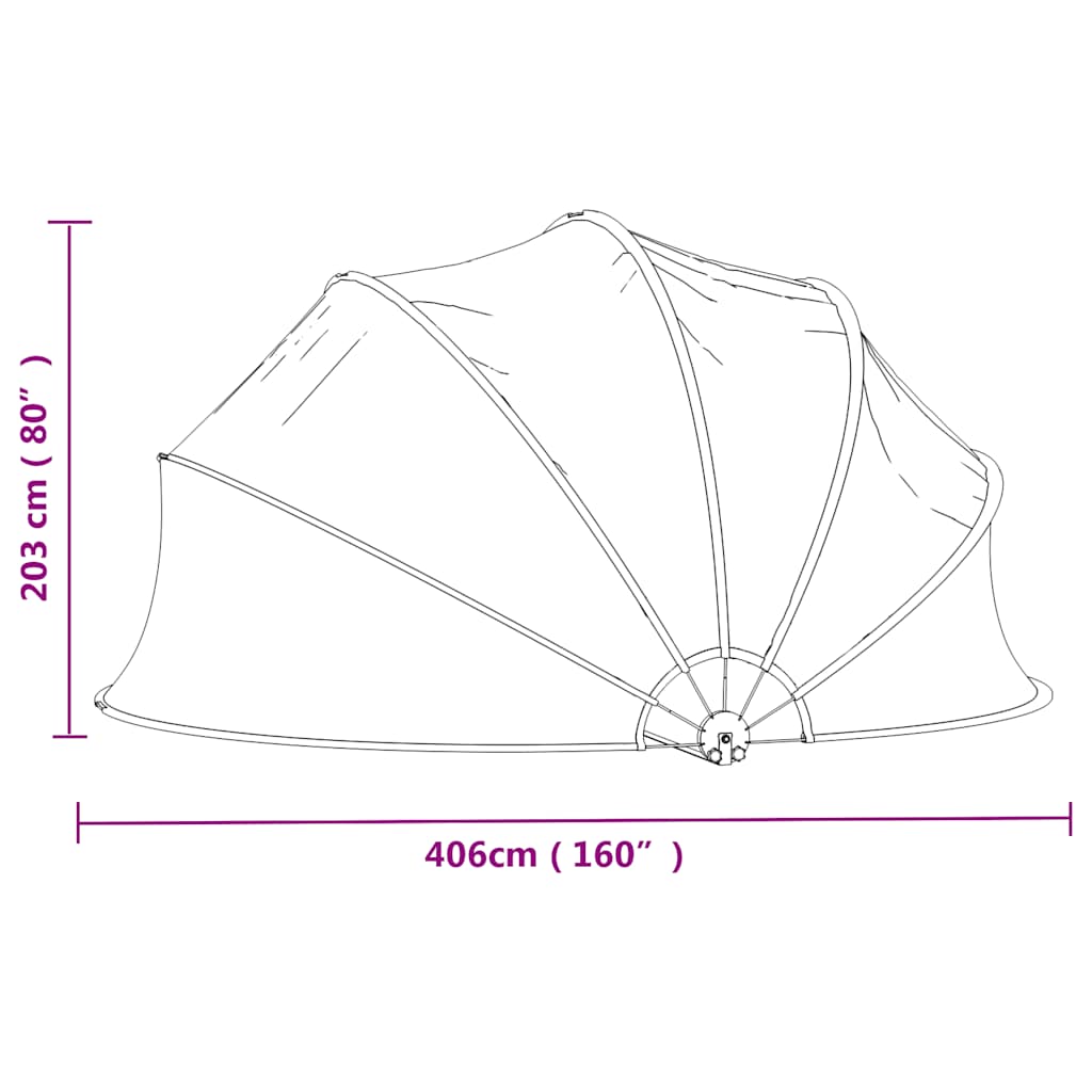 Okrugla bazenska kupola 406 x 203 cm PVC