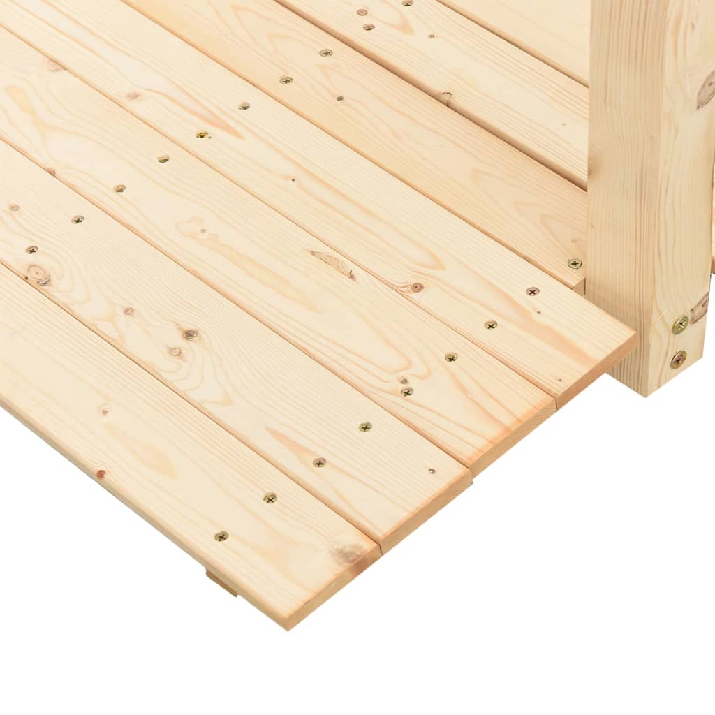 Vrtni most s lančanim ogradama 150x67x56 cm masivno drvo smreke