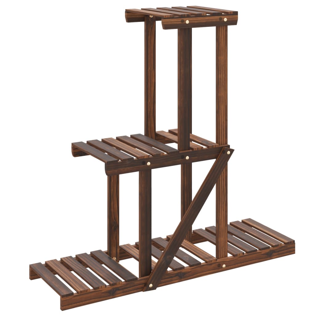 Stalak za cvijeće 81 x 25 x 75,5 cm od masivne jelovine