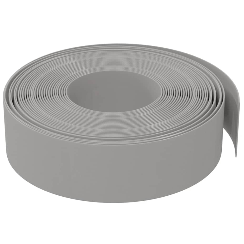 Vrtne ivice 2 kom sive 10 m 15 cm od polietilena