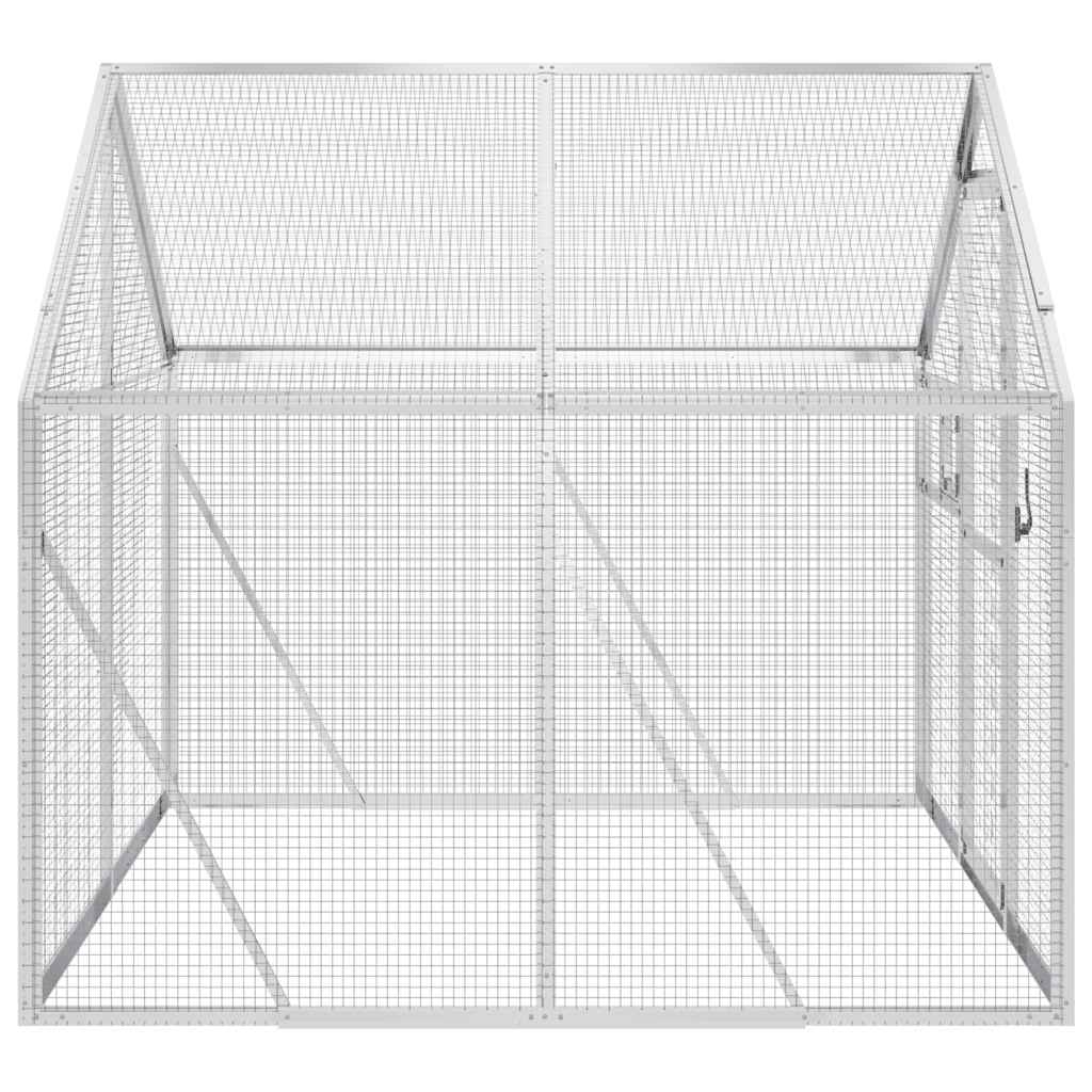 Kavez za ptice srebrni 1,79x2x1,85 m aluminijski