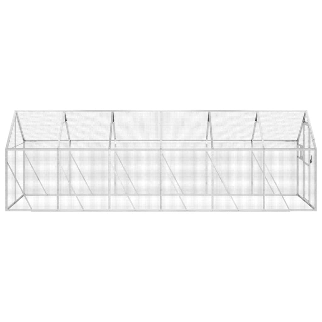 Kavez za ptice srebrni 1,79x6x1,85 m aluminijski