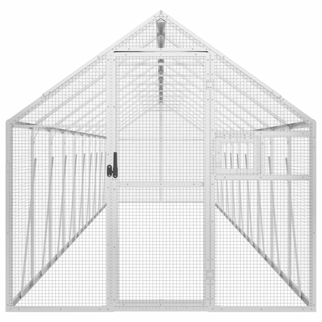 Kavez za ptice srebrni 1,79x10x1,85 m aluminijski