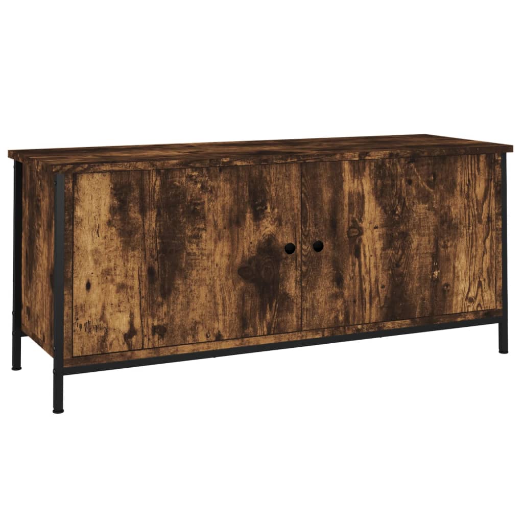 TV ormarić s vratima boja hrasta 102x35x45 cm konstruirano drvo