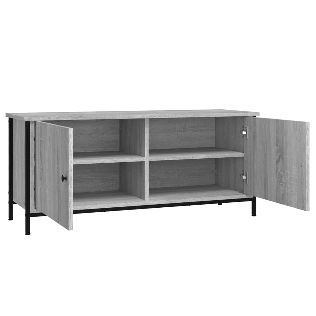TV ormarić s vratima boja hrasta 102x35x45 cm konstruirano drvo