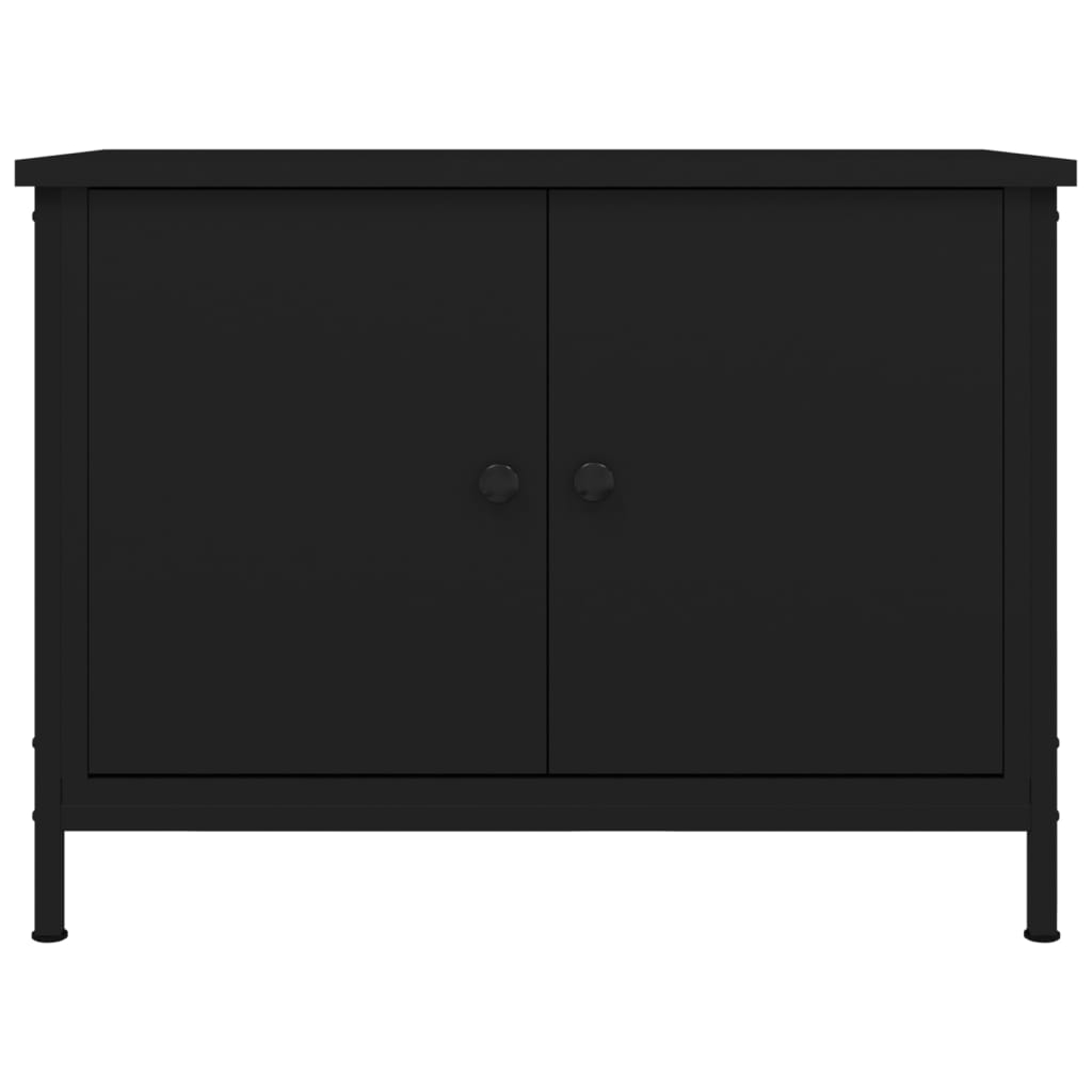 TV ormarić s vratima crni 100x35,5x45 cm od konstruiranog drva