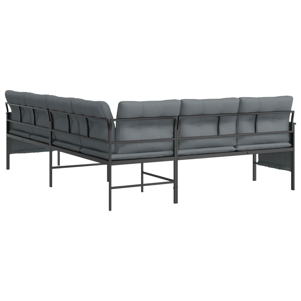 Kutna vrtna sofa antracit od čelika i tekstilena