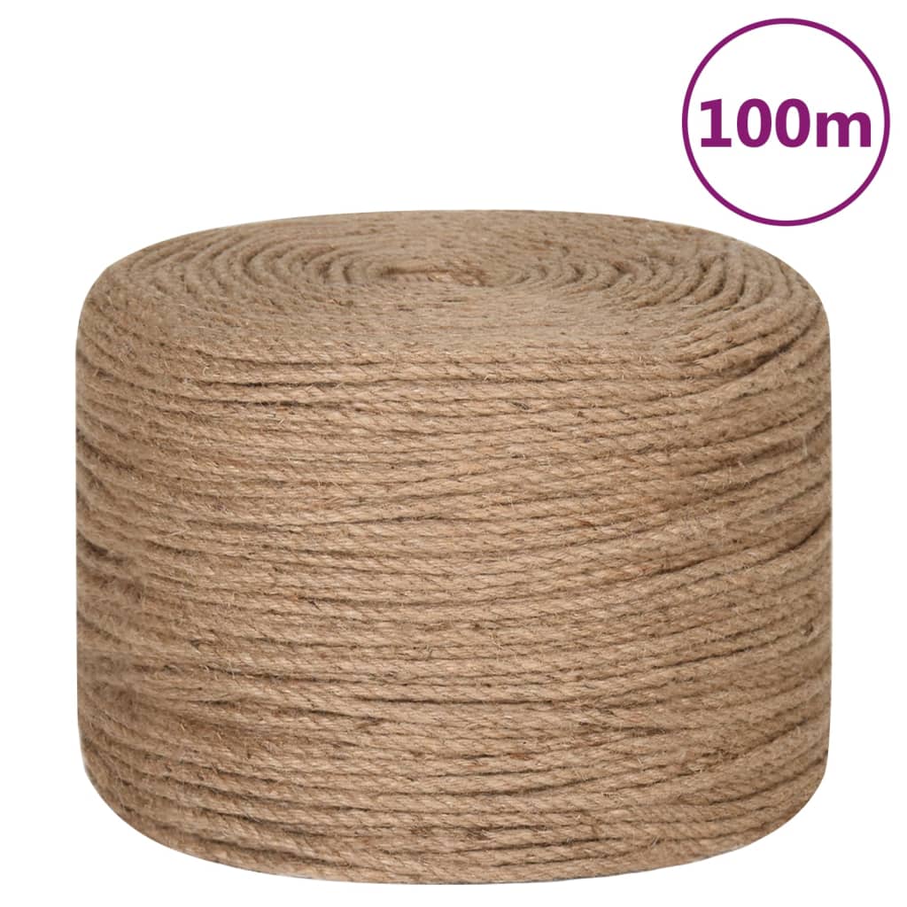 Uže od jute dužina 100 m debljina 6 mm
