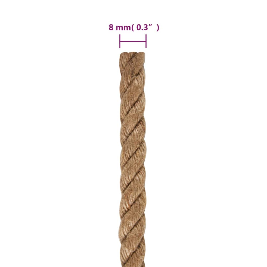 Uže od jute dužina 250 m debljina 8 mm